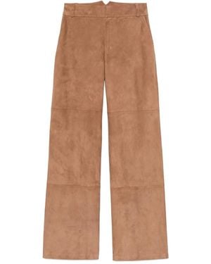 DESA NINETEENSEVENTYTWO Suede Pants - Brown