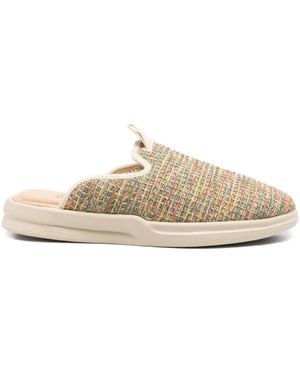 Lusso Pelli Waffle-knit Slippers - ホワイト