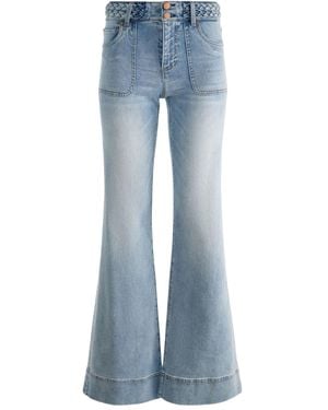 Alice + Olivia Juno Braided Jeans - Blue