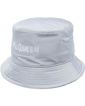 McQueen Hat With Logo - Grey