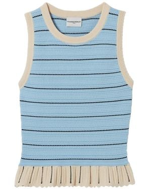 Claudie Pierlot Gestreepte Tanktop - Blauw