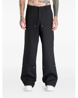 MISBHV Pantalones carpenter a rayas diplomáticas - Negro