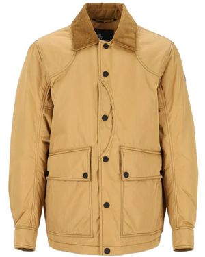 Moncler Louron Corduroy-Collar Jacket - Natural