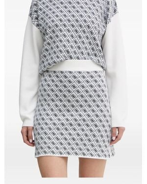 Guess Aubrey Patterned Mini Skirt - White