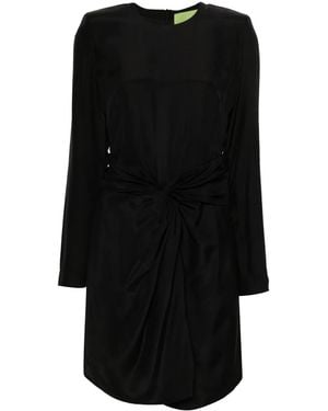 GAUGE81 Izu Seidenkleid Mit Knotendetail - Schwarz