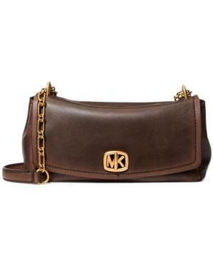 Michael Kors Bryant Small Convertible Leather Shoulder Bag - Brown