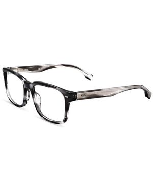 BOSS Striped Square-Frame Glasses - White