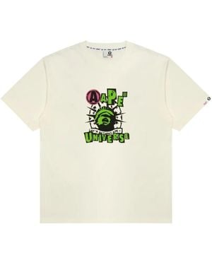 Aape By A Bathing Ape Aapeunvs Graphic-Print T-Shirt - White