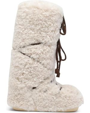 Moon Boot "Icon" Curly Extra Boot - Natural