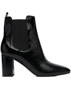Guess Patent-Effect Chelsea Boots - Black