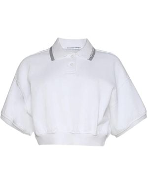 Alexander Wang Logo-Collar Polo Shirt - White