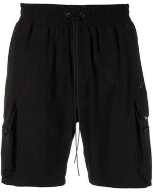 Represent Above-Knee Length Cargo Shorts - Black