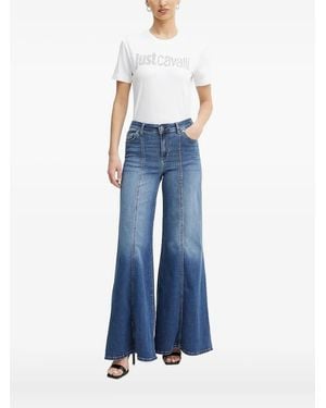 Just Cavalli ビジュートリム Tシャツ - ブルー