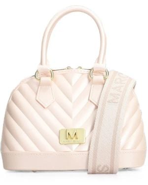 Marc Ellis S Flat Maya Chevron-Quilted Mini Bag - Natural