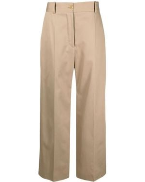 Patou Wide-Leg Tailored Pants - Natural