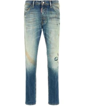 DSquared² Faded Patchwork Jeans - Blue