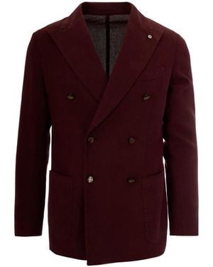 L.B.M. 1911 Double-Breasted Peak-Lapel Jacket - Purple