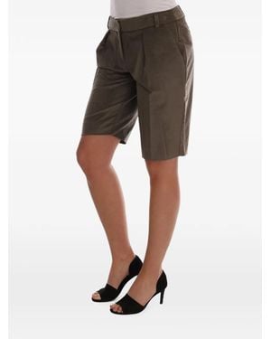 Ermanno Scervino Velvet Pleated Shorts - Gray