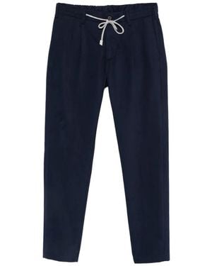 Eleventy Pantalon À Lien De Resserrage - Blue