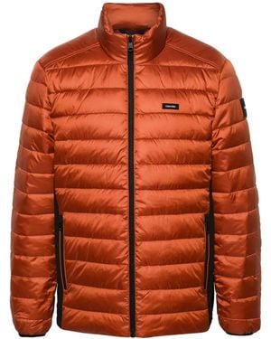 Calvin Klein Logo-Patch Padded Jacket - Orange