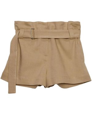 MSGM Belted Shorts - Natural