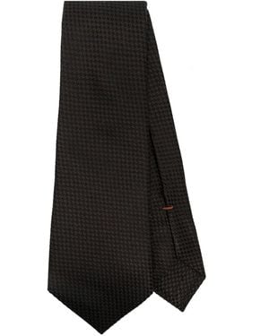 ZEGNA Corbata con motivo en jacquard - Negro
