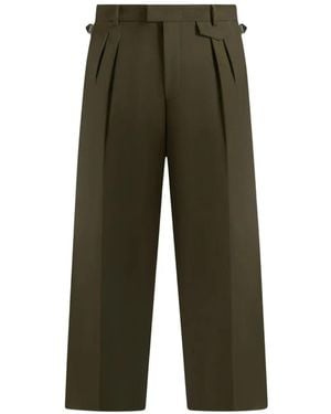 Manière De Voir Pleated Tailored Trousers - Green