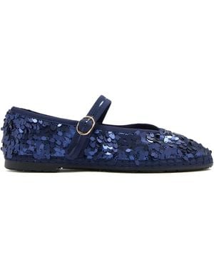 Flabelus Pierre Sequins Buckle Espadrilles - Blue