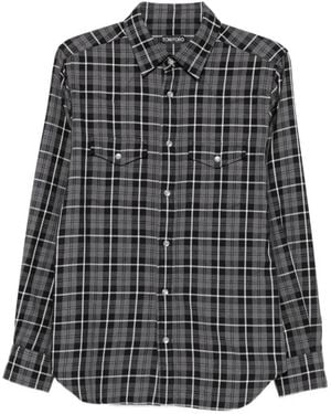 Tom Ford Western Check Shirt - Gray