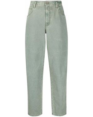 Alberta Ferretti Vaqueros De Talle Alto Ajustados - Verde