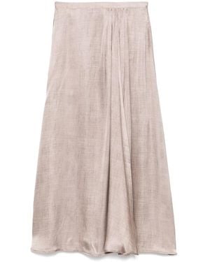 Kiton Pleat-Detail Midi Skirt - Pink