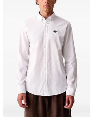Aeronautica Militare Embroidered Button-Down Shirt - White