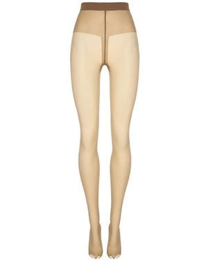 Wolford Luxury 9 Toeless Tights - Natural