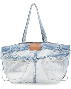 Alexander Wang Deconstructed Denim Tote Bag - Blue