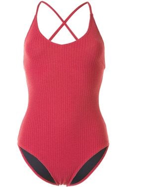 Duskii Maillot De Bain Margot Nervuré - Rouge