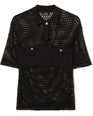 Twinset Pocket Polo Top - Black