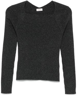 Agnona スクエアネック セーター - ブラック