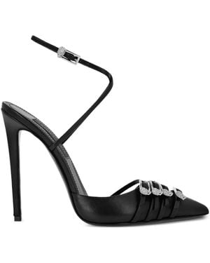 Philipp Plein Buckle-embellished ankle-strap pumps - Schwarz