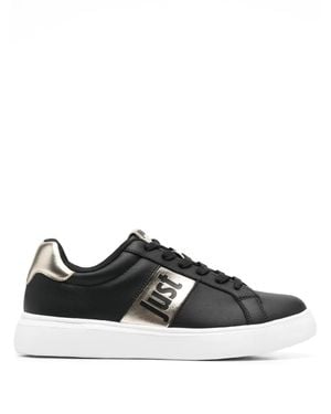 Just Cavalli Sneakers Con Righe Metallizzate - Nero