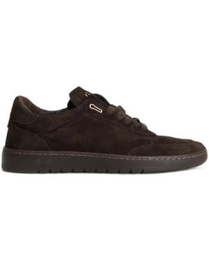 PIUMESTUDIO Suede Panelled Trainers - Black