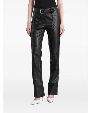 ANGELICA MONTINI STUDIOS Otto Belted Lace-Up Trousers - Black