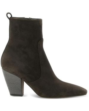 Brunello Cucinelli Heel Ankle Boots - Black