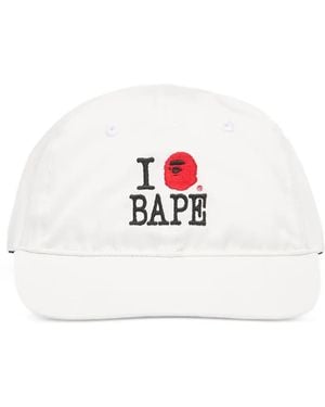 A Bathing Ape Casquette À Logo Brodé - Blanc