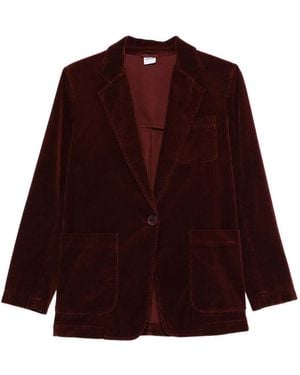 Aspesi Corduroy Single-Breasted Blazer - Purple