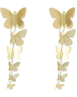 Tanya Farah 18K Butterfly Earrings - Metallic
