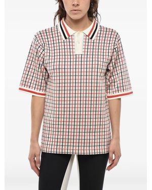 Stella McCartney Checked Short-Sleeve Polo Shirt - Red