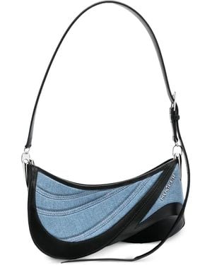 Mugler Spiral Curve ショルダーバッグ - ブルー