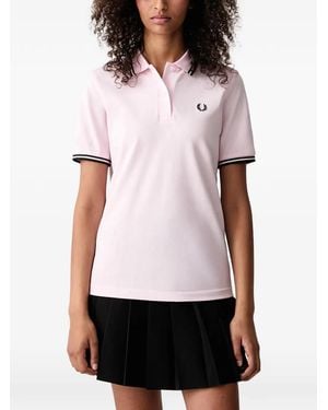 Fred Perry Poloshirt Mit Kontrasträndern - Weiß