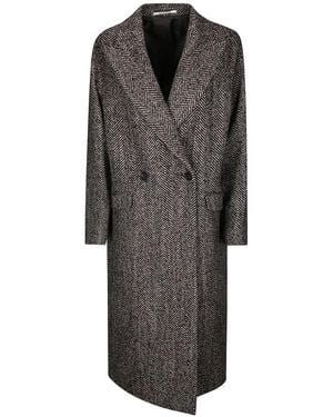 Tagliatore Abrigo Linden Con Motivo De Espiga - Gris
