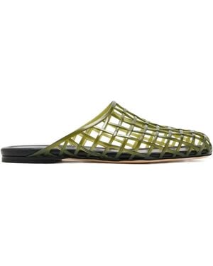 Vince Barcelona Caged Mules - Green